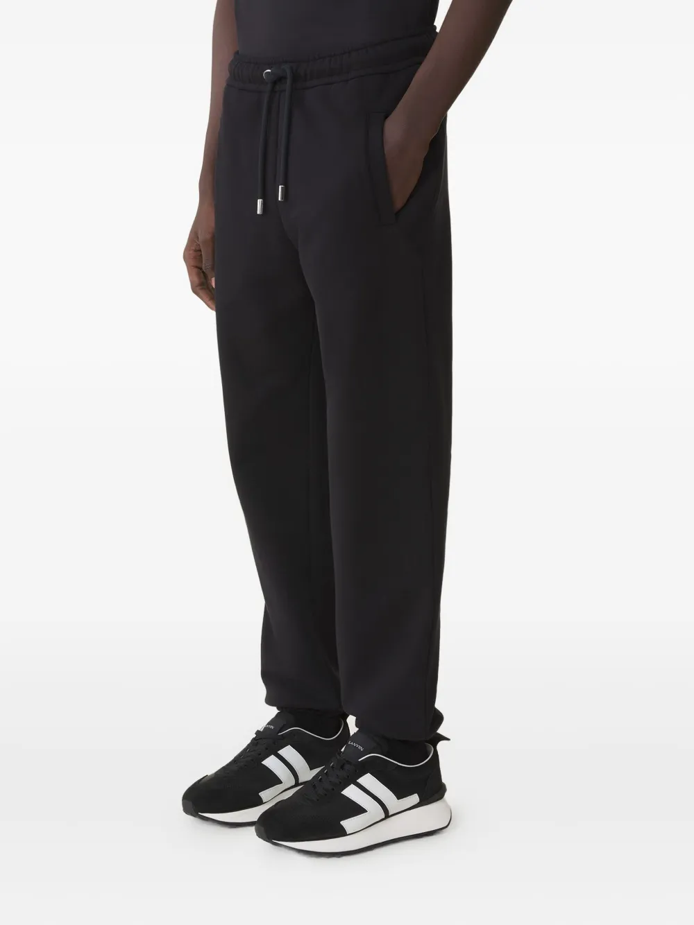 Lanvin Broek met geborduurd logo Zwart