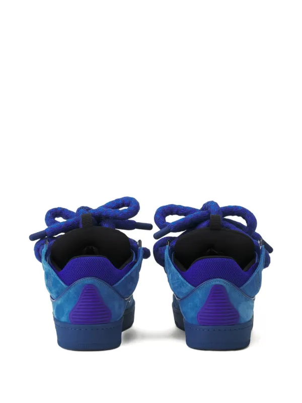 Lanvin Curb Suede Sneakers | Blue | FARFETCH