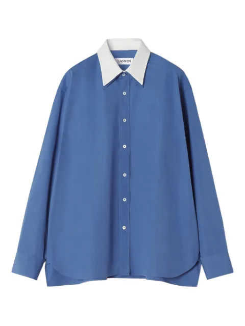 Lanvin contrast-collar cotton shirt