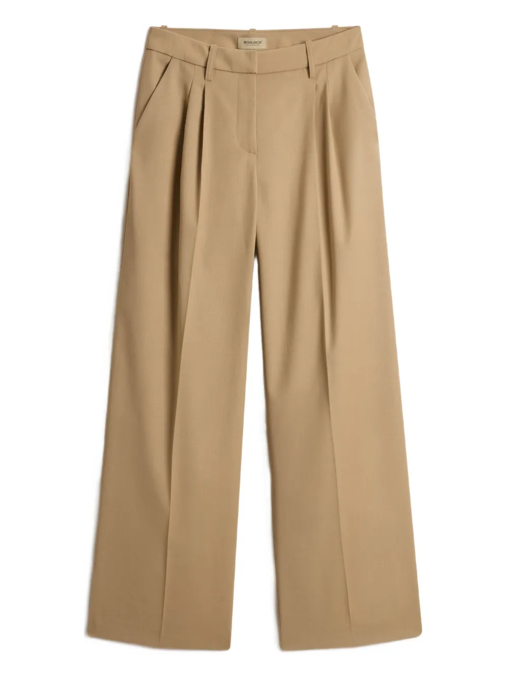 pleated straight trousers