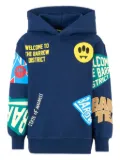 Barrow kids graphic-print cotton hoodie - Blue
