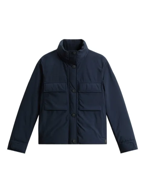 Woolrich chamarra capitonada con bolsillos y solapa