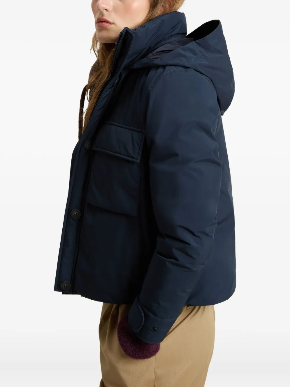 Woolrich Jack met capuchon Blauw