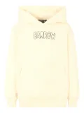 Barrow kids teddy-print hoodie - White