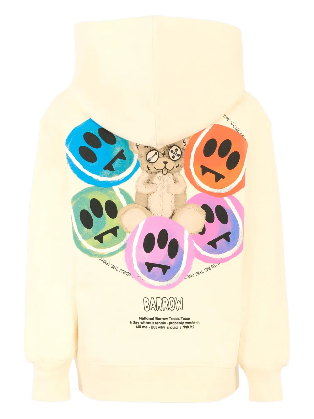 Barrow kids Hoodie met teddybeerprint Wit