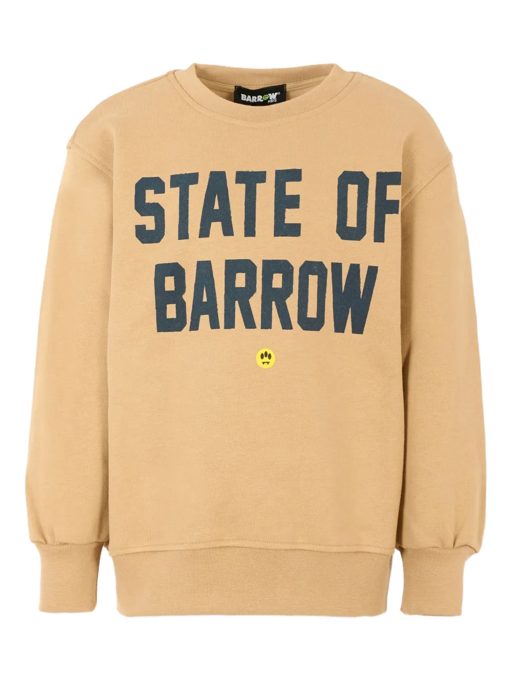 Barrow kids crew-neck teddy-print sweatshirt Beige