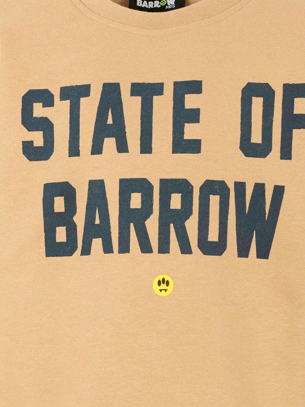 Barrow kids Sweater met ronde hals en teddy-print Beige