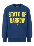 Barrow kids teddy-print crew-neck sweatshirt - Blue