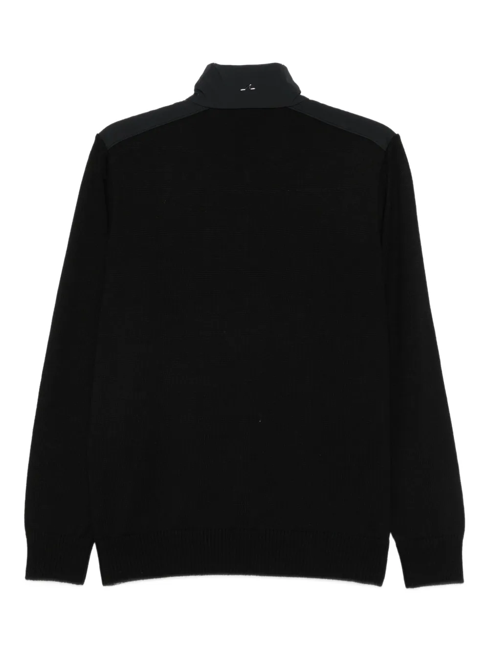 Paul & Shark High-neck Wool Half-zip Sweater In Black