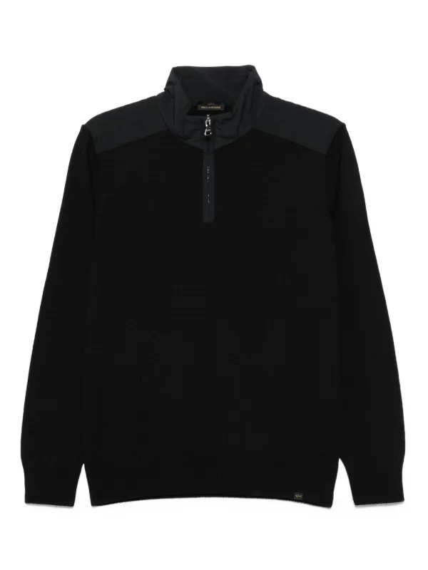 Paul Shark Pull à Col Montant Zippé Noir FARFETCH FR