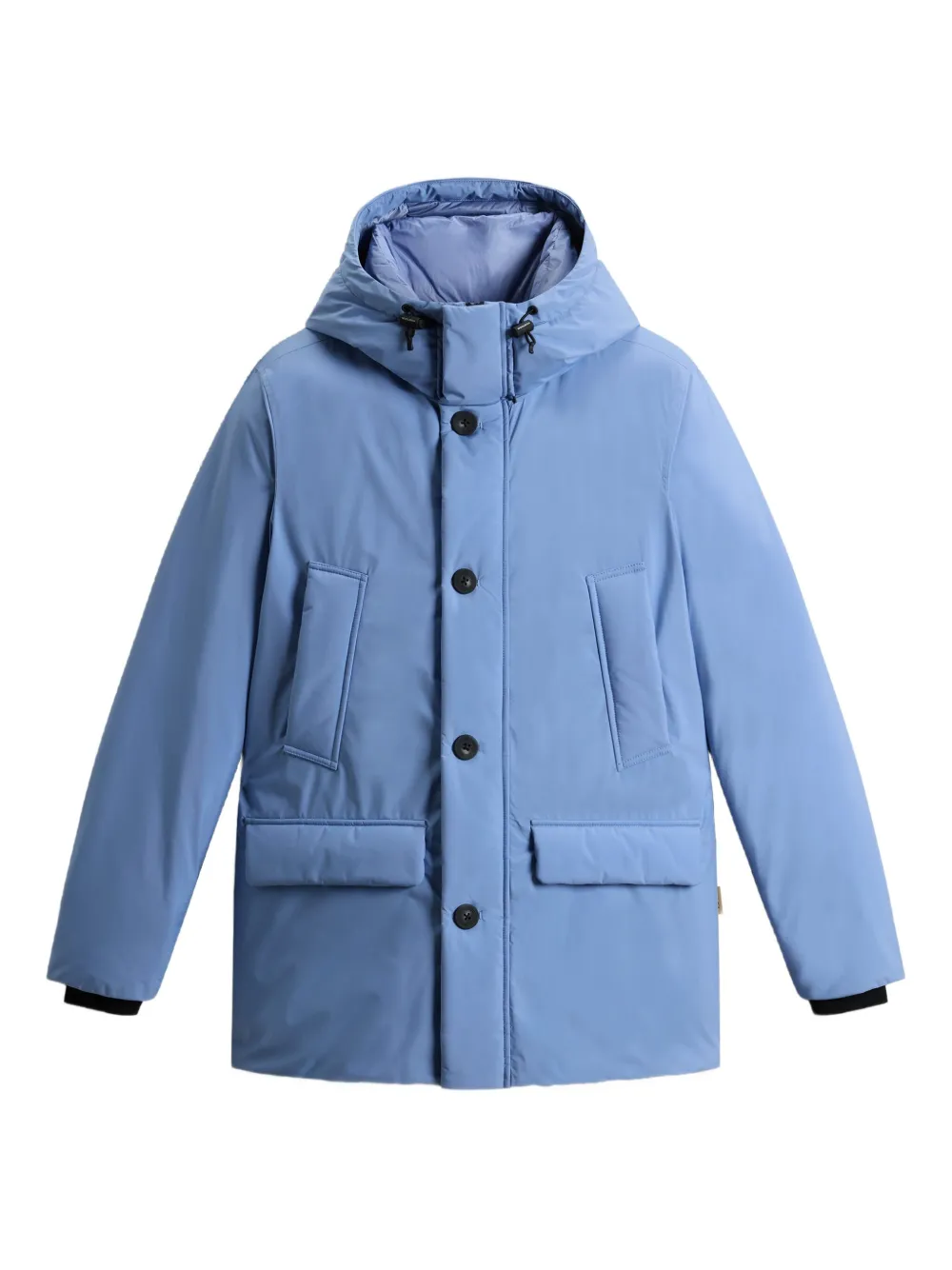 Woolrich hooded button-fastening padded jacket Blauw