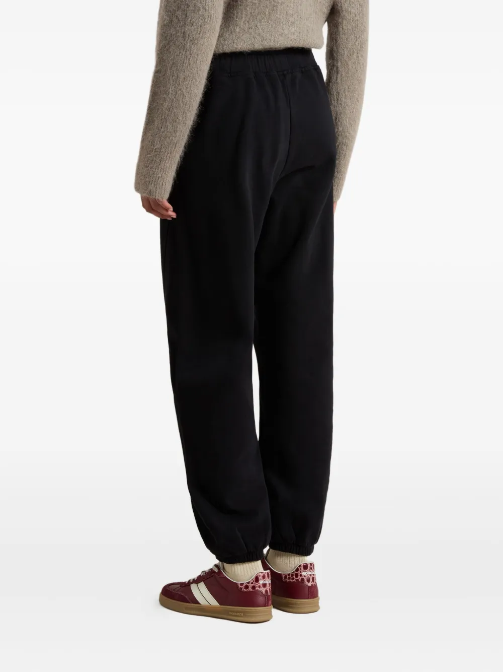 Woolrich Fleece trainingsbroek met cuffs Zwart