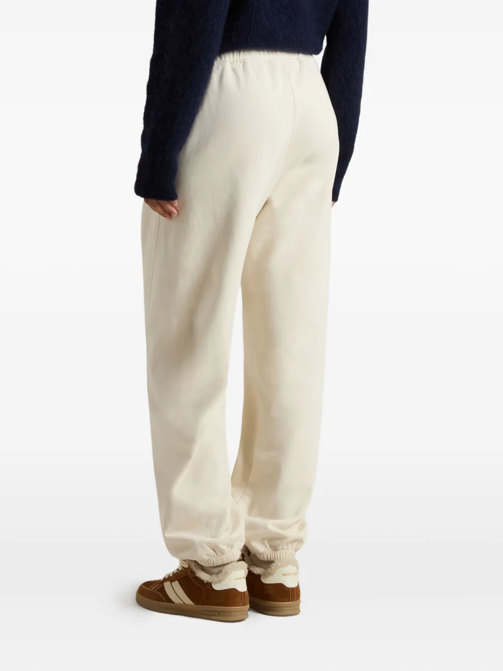 Woolrich Fleece trainingsbroek met zijvlak Wit
