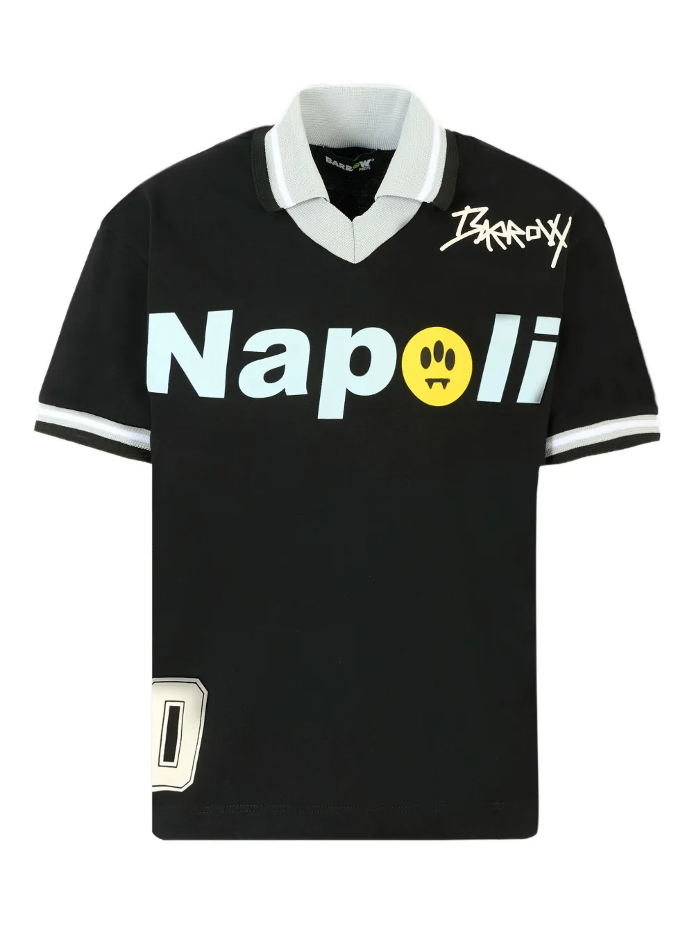 Barrow kids napoli-number cotton T-shirt Zwart