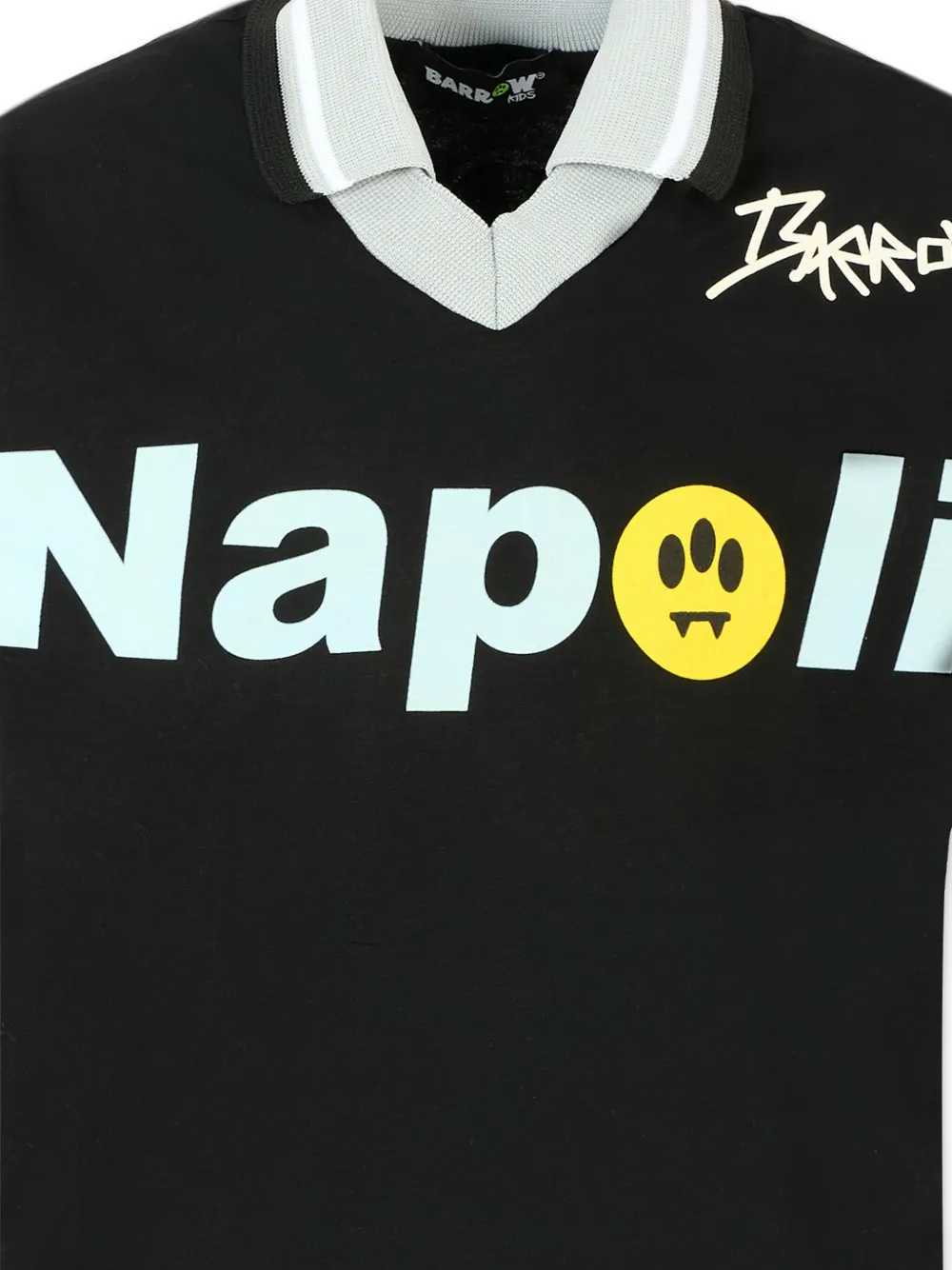 Barrow kids Katoenen T-shirt met Napoli-nummer Zwart