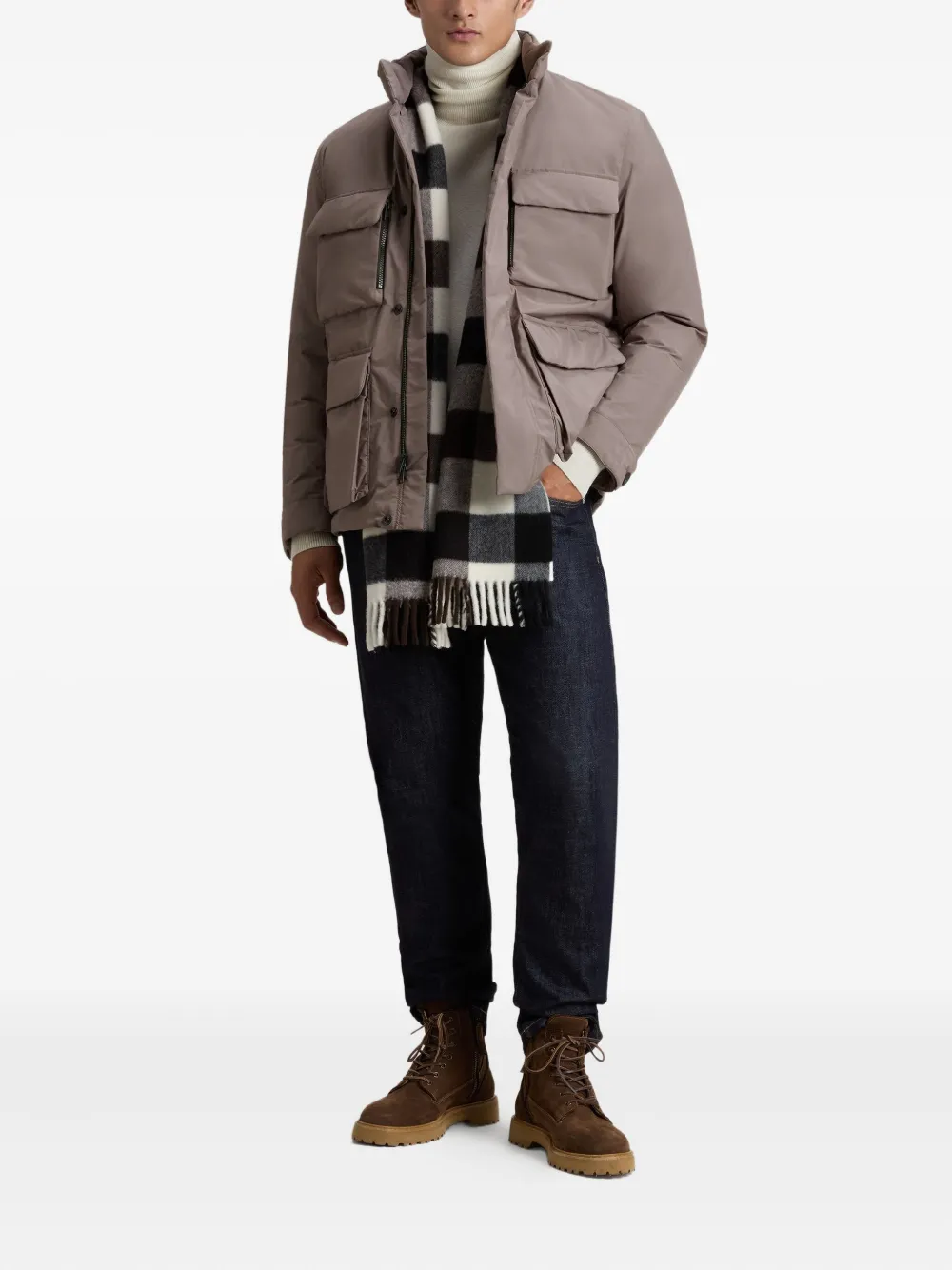 Woolrich Jack met cargozak Bruin