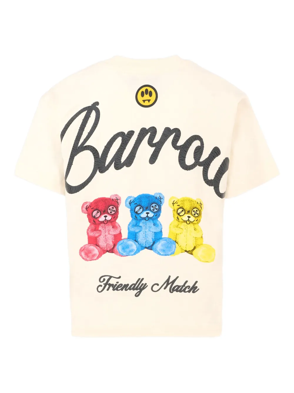 Barrow kids T-shirt met beerprint Wit