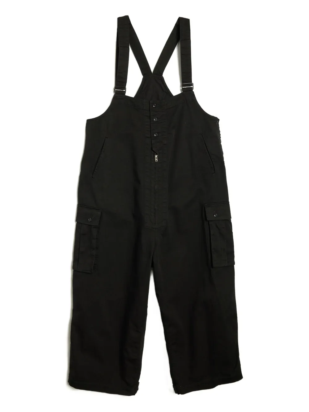 Yohji Yamamoto Jumpsuit mit geknöpfter Tasche - Schwarz
