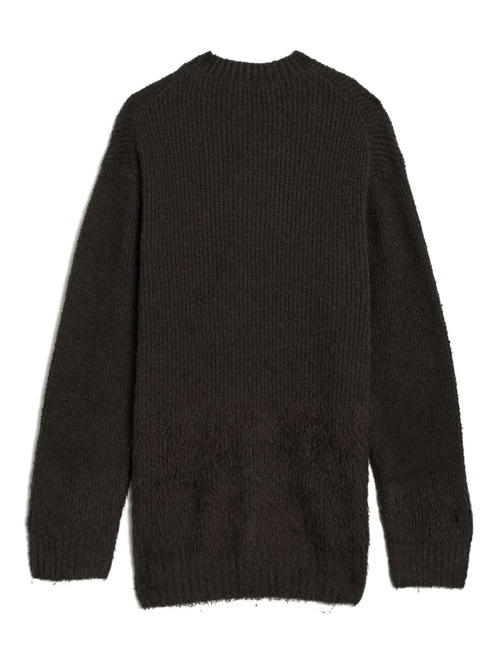 Yohji Yamamoto 7G1P trui met ronde hals - Zwart