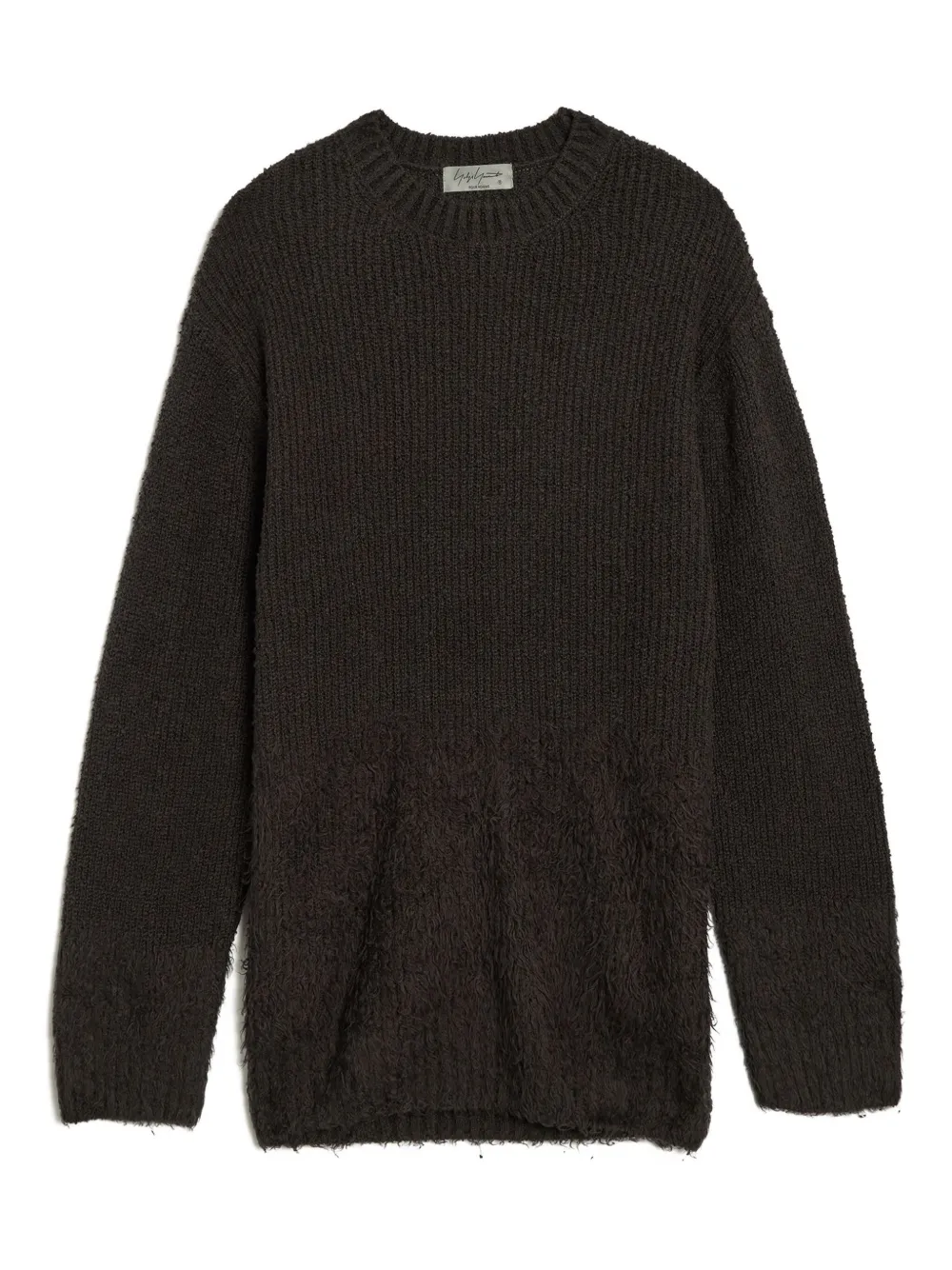 Yohji Yamamoto suéter 7G1P con cuello redondo | negro | Image 1