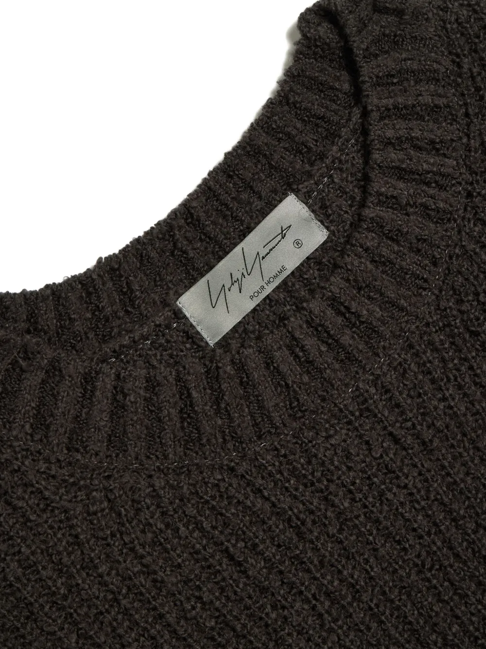 Yohji Yamamoto 7g1p Gradation Round-neck Sweater In Brown