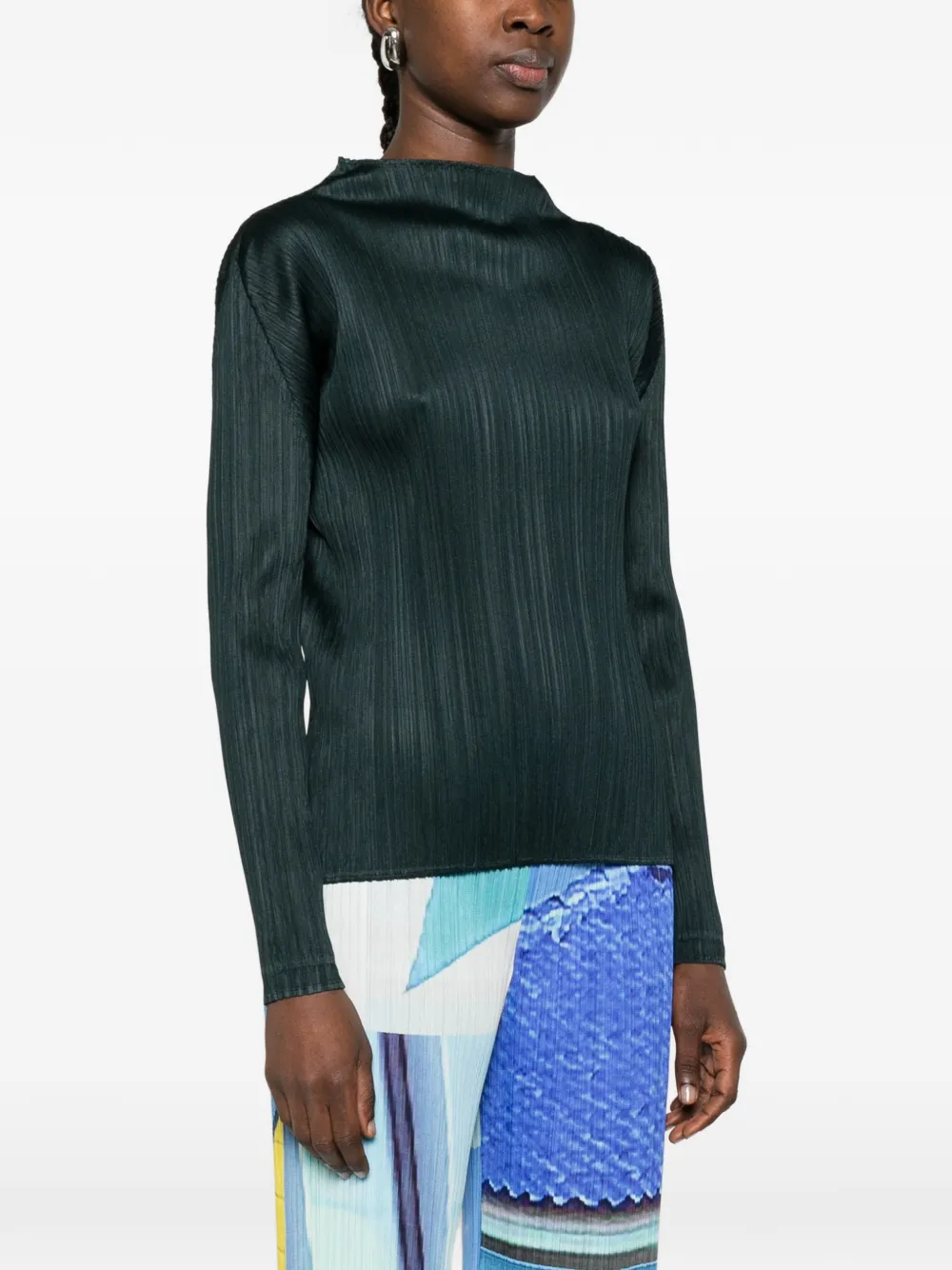  Pleats Please Issey Miyake Pleated Top - Green 