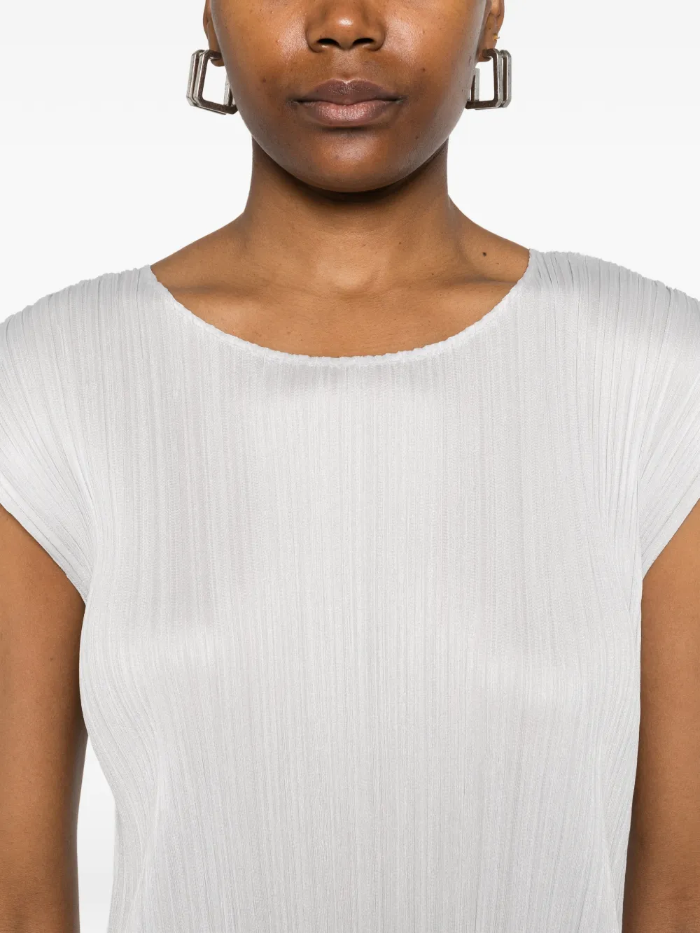 Pleats Please Issey Miyake Jurk met korte mouwen Wit