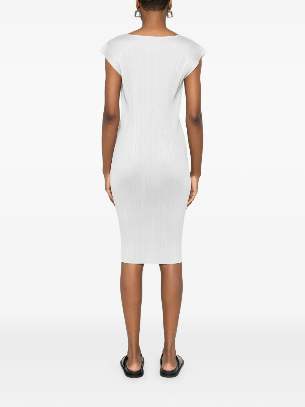 Pleats Please Issey Miyake Jurk met korte mouwen Wit