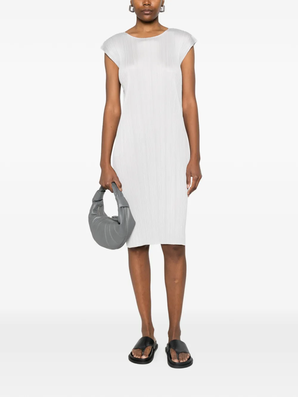 Pleats Please Issey Miyake Jurk met korte mouwen Wit