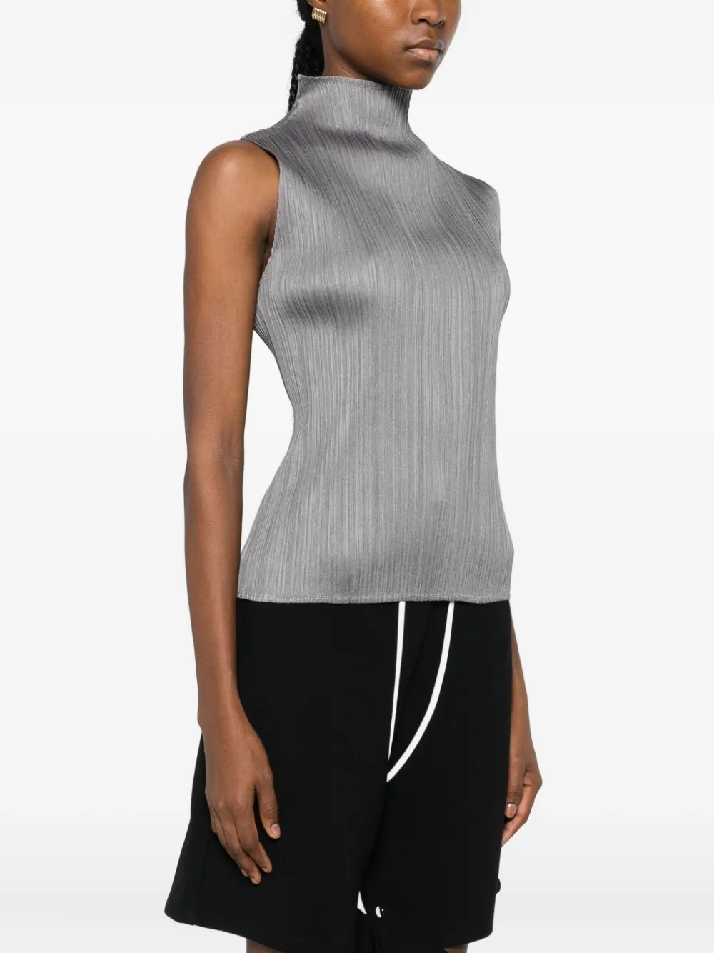 Pleats Please Issey Miyake Geplooide top Grijs