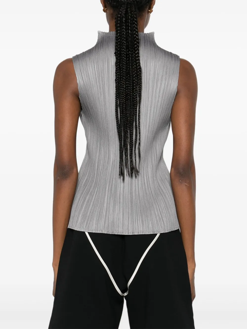 Pleats Please Issey Miyake Geplooide top Grijs