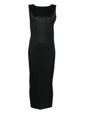 Pleats Please Issey Miyake ノースリーブ プリーツドレス | ブラック