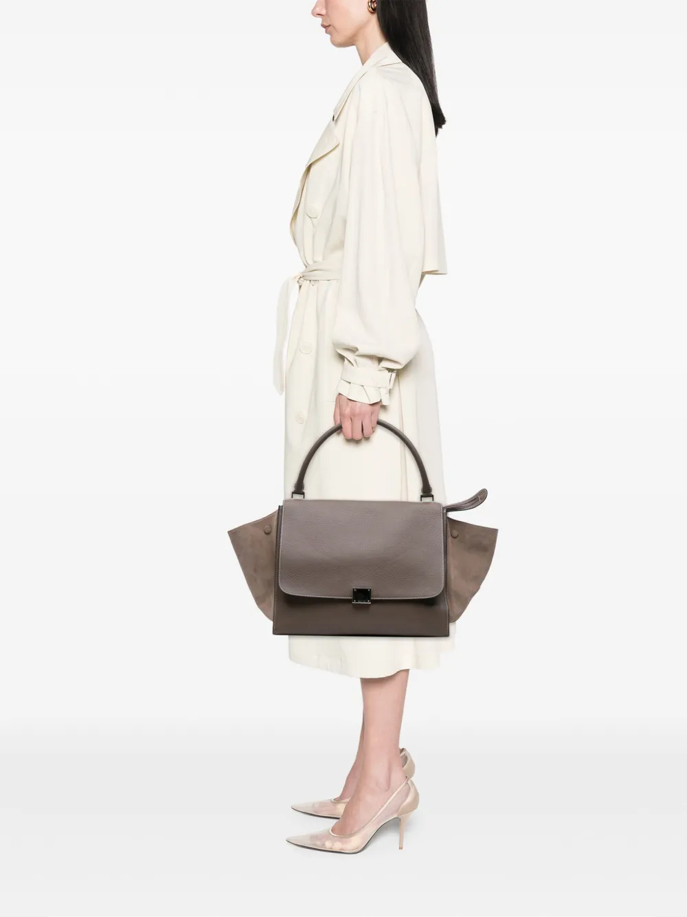 Celine Pre-Owned 2014-2025 Large Leather Trapeze satchel | Pre-Owned | Image 2