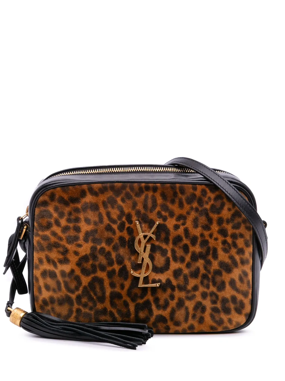 2019 Medium Suede Leopard Print Lou Camera Bag crossbody bag
