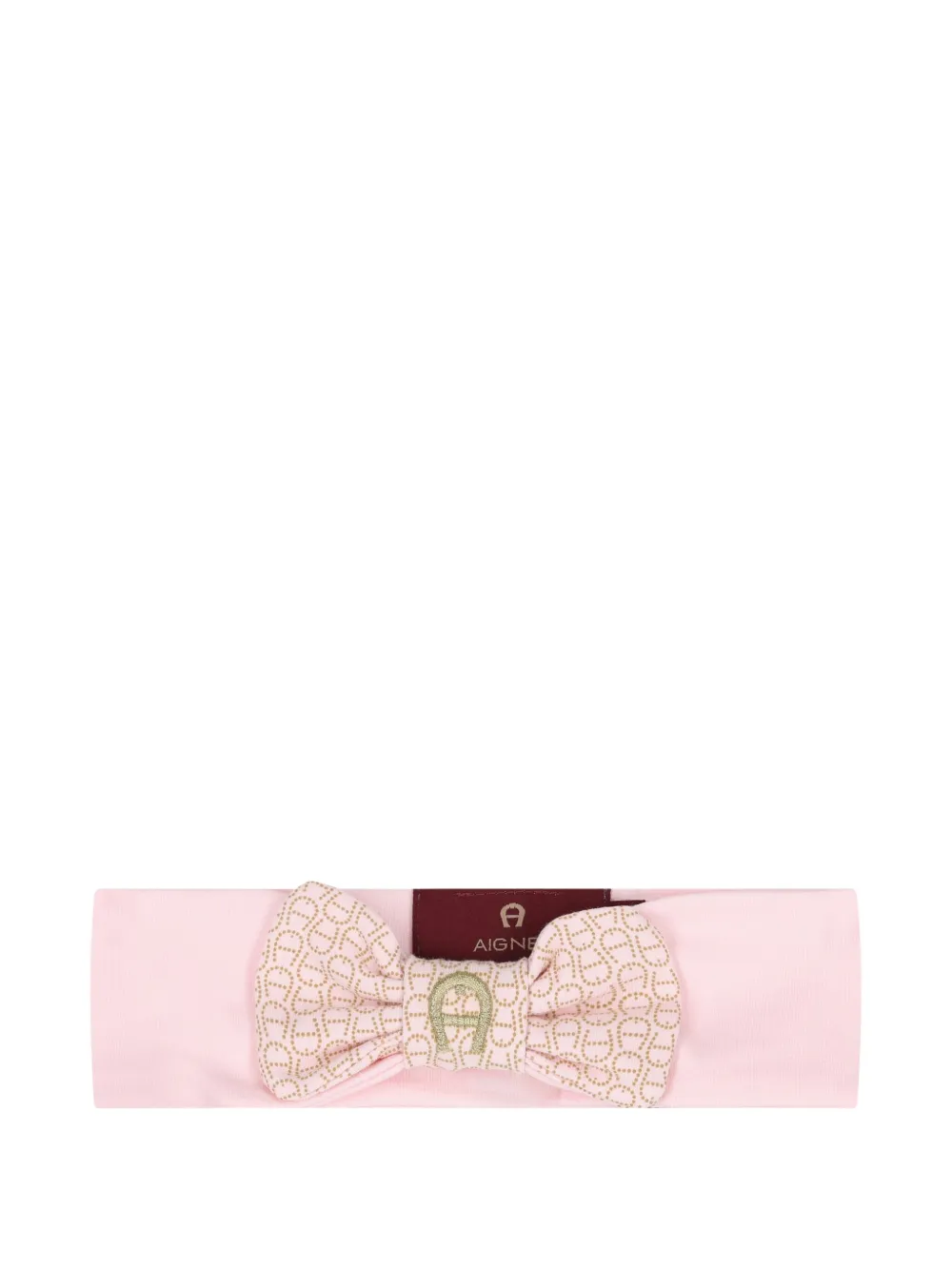 Aigner Kids bow logo headband Roze