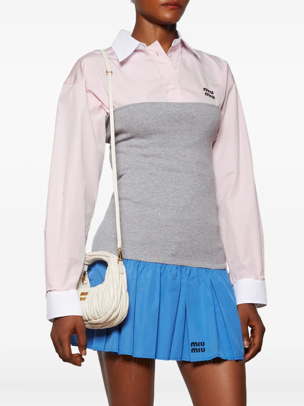 Miu Miu mini matelassé logo-plaque shoulder bag | Mini Bags | Image 2