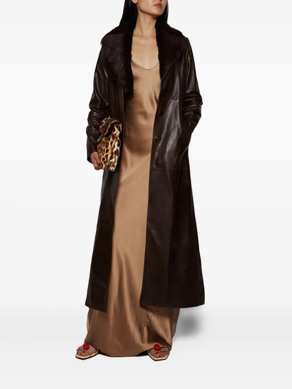 ETERNE slip maxi dress - Beige