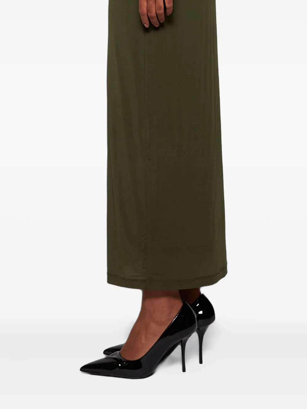 WARDROBE.NYC Doorzichtige maxi-jurk met lange mouwen Groen