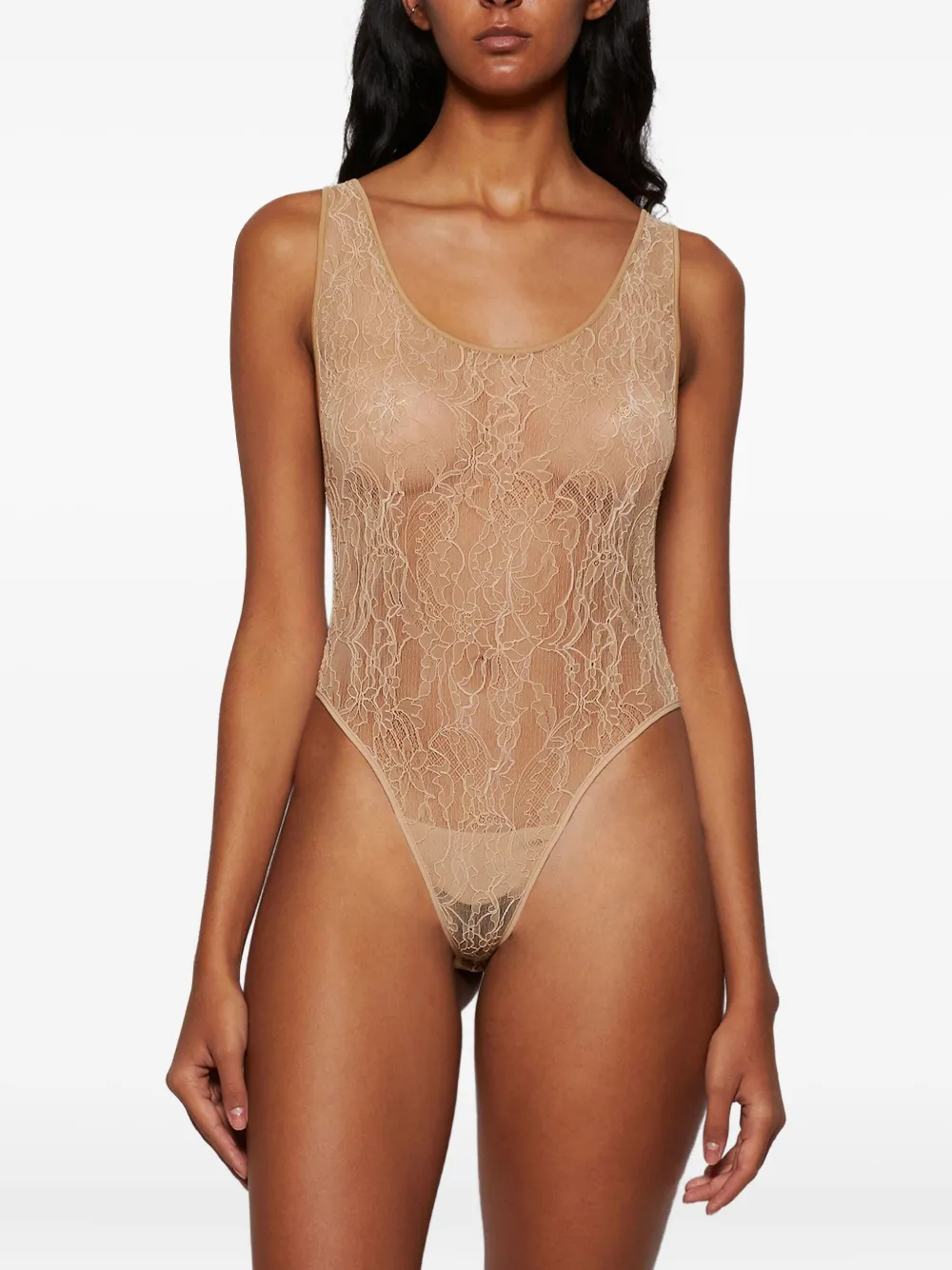 WARDROBE.NYC Body met kant Beige