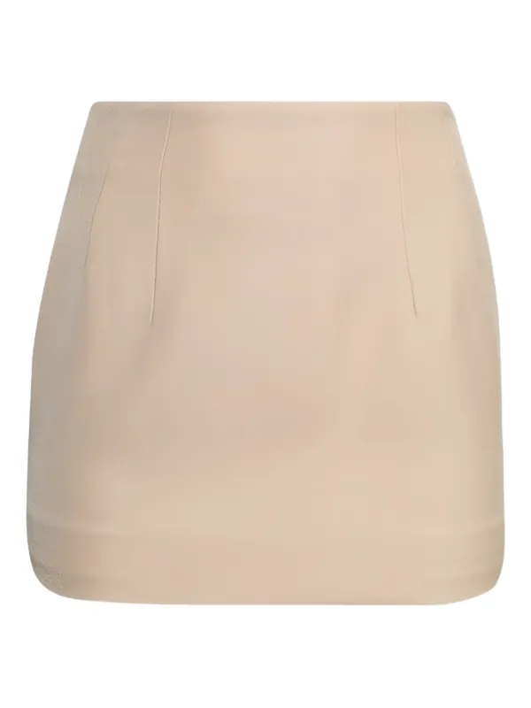 WARDROBE.NYC Contour Mini Skirt in Neutrals