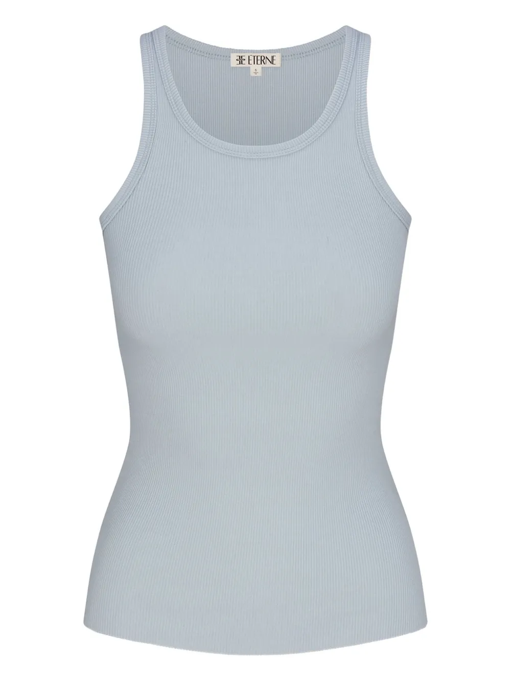 ETERNE scoop-neck ribbed tank top | Blue | Image 1