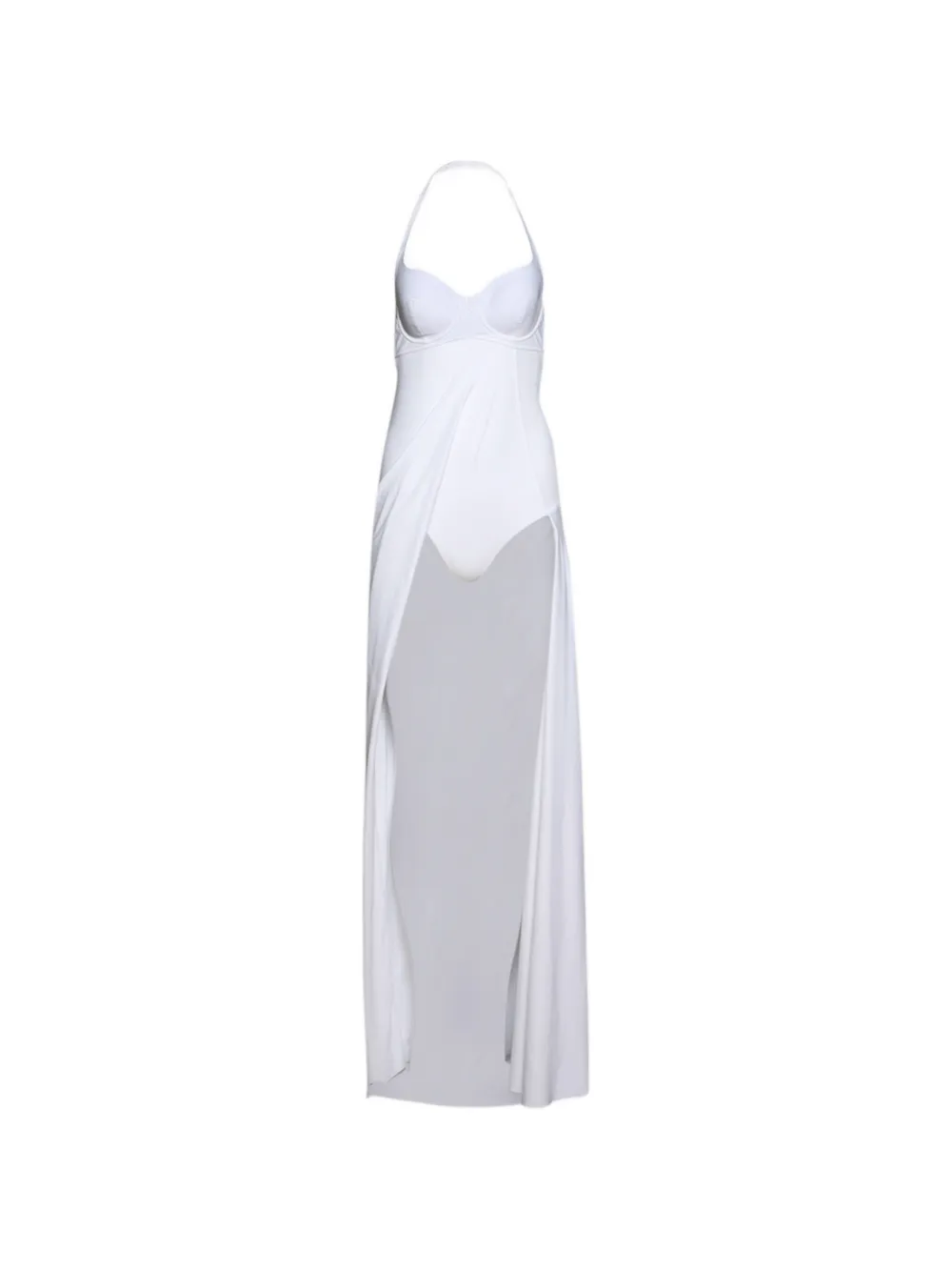 Balenciaga halterneck asymmetric dress - Bianco