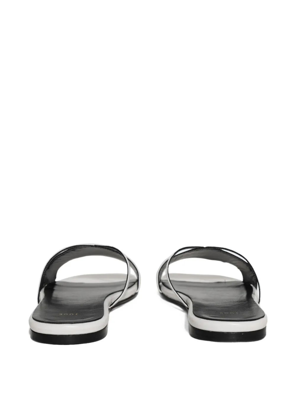 Jude Fiji Cross-strap Flat Sandals In White