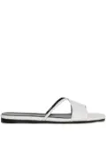 Jude Fiji cross-strap flat sandals - White