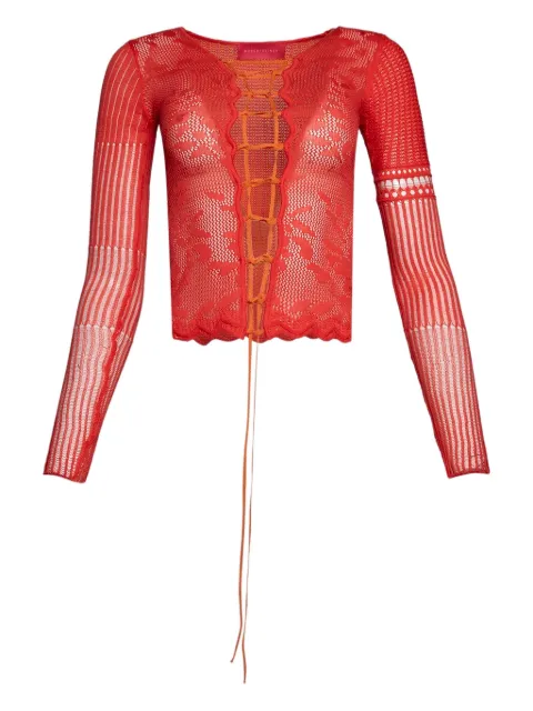 Roberta Einer Kat lace-up top