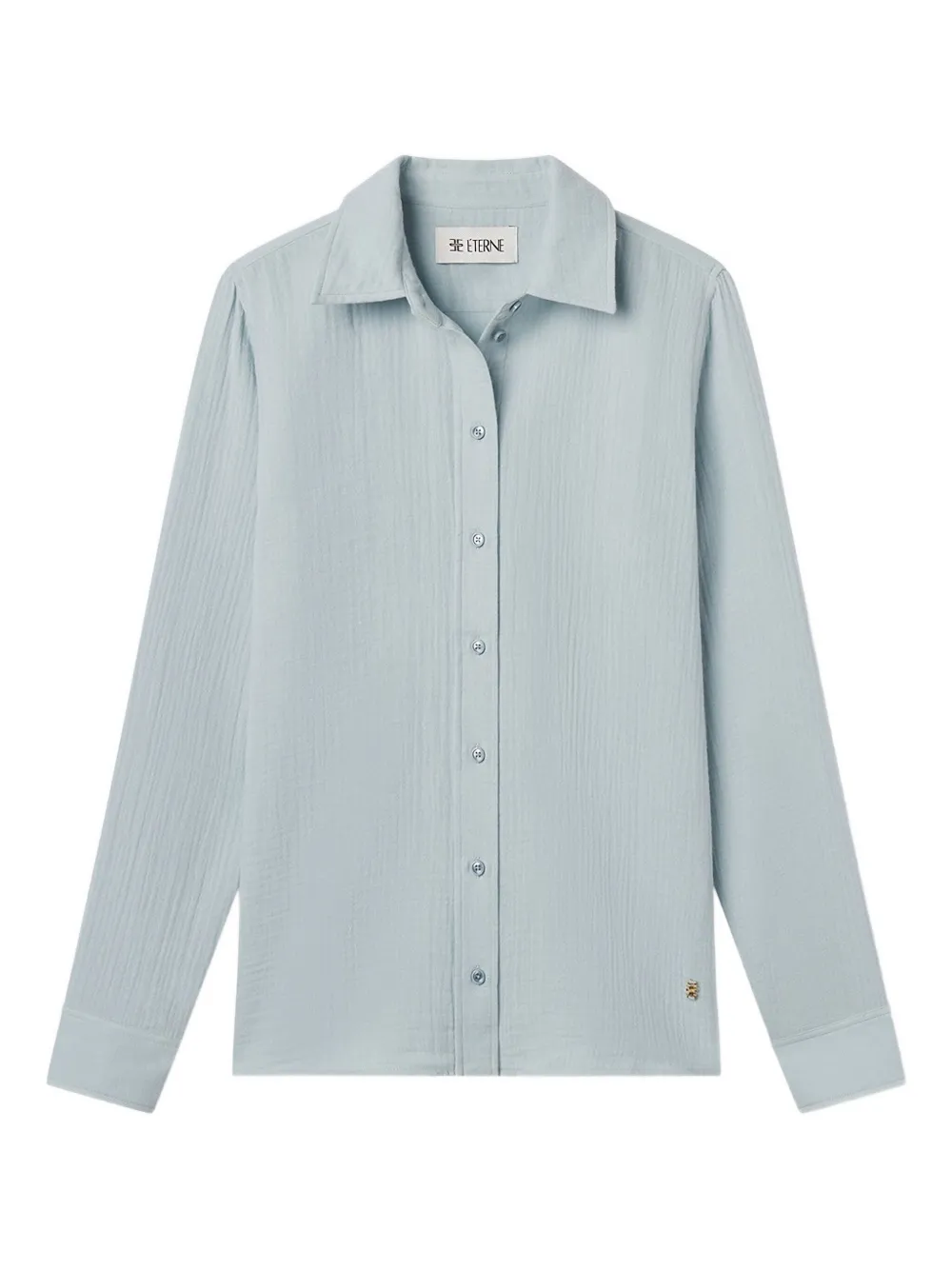 Éterne Button-down Cotton Shirt In Blue