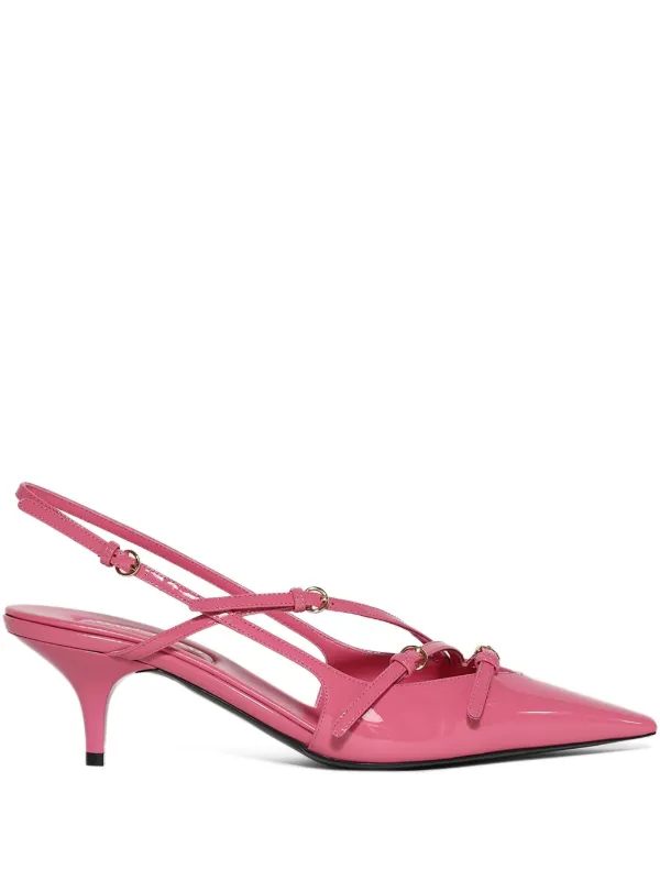 I*e様 MIU MIU ピンク グリッター ビジューハイヒールパンプス Miu Miu