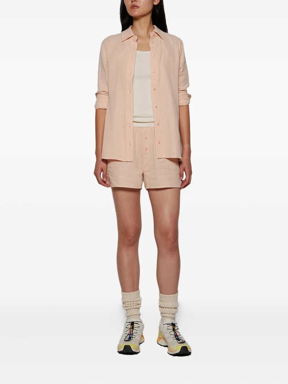 ETERNE Constance button-down cotton shirts - Roze