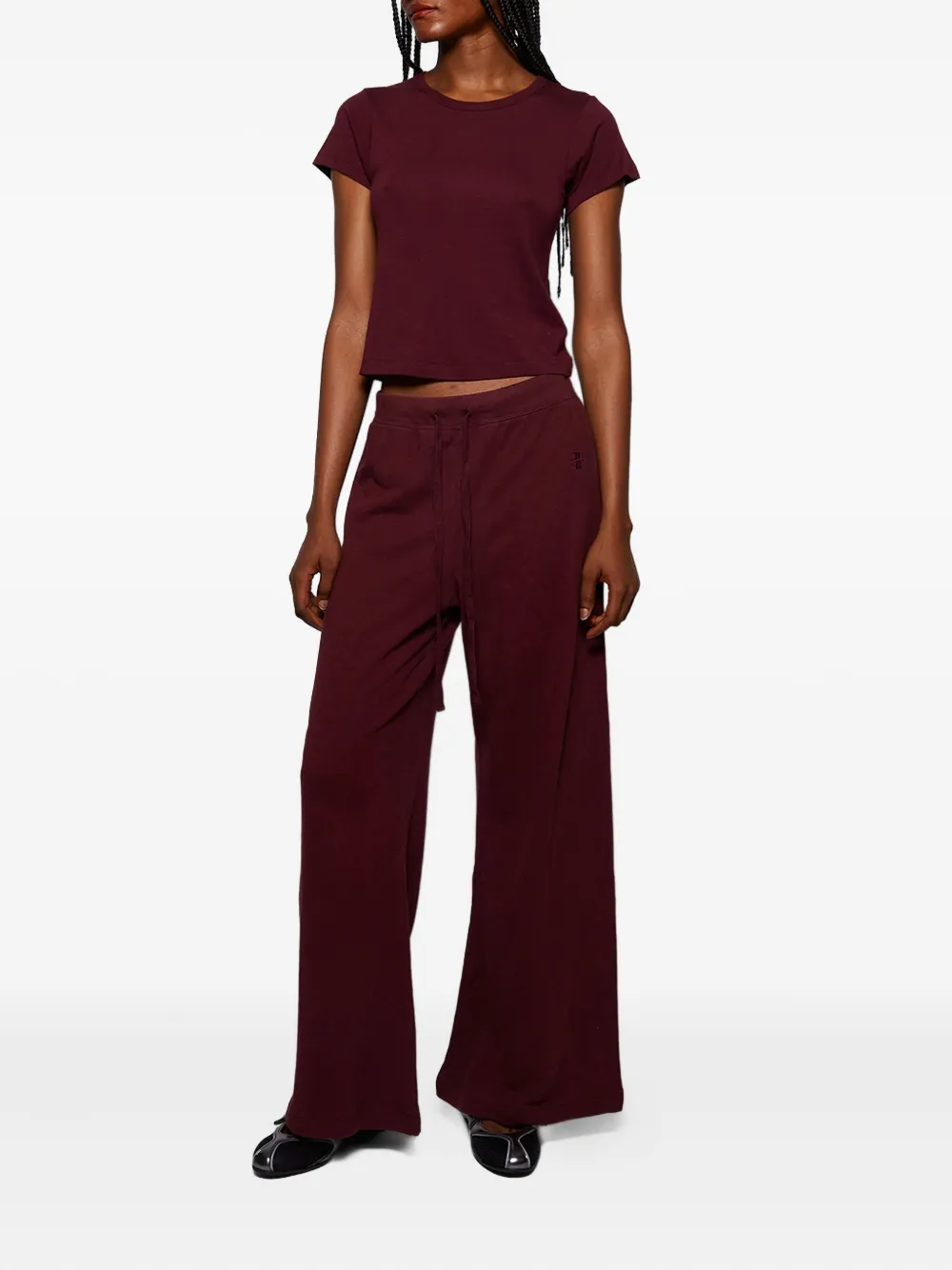 ETERNE cotton track pants - Rood