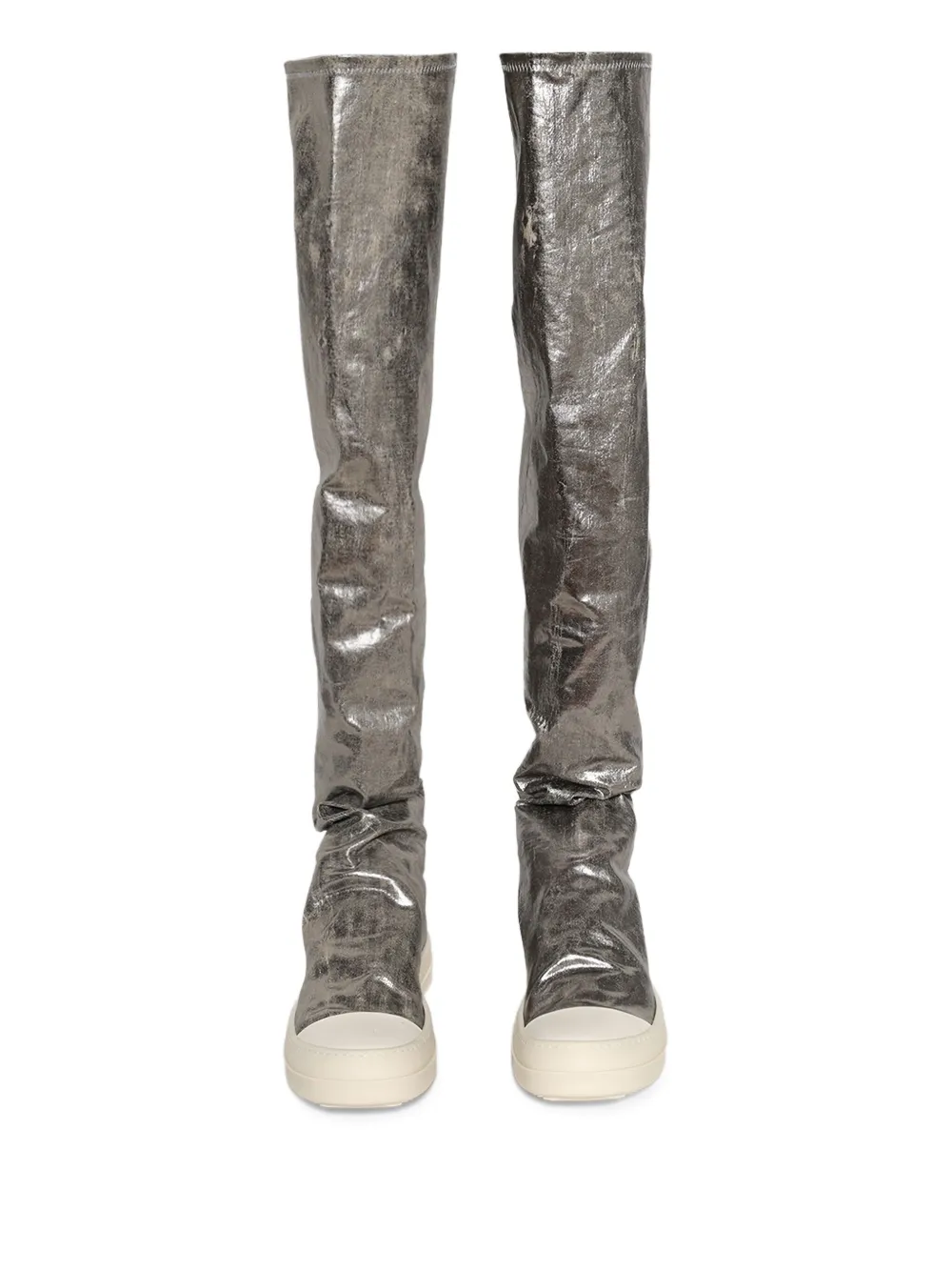 Rick Owens DRKSHDW Laarzen met ronde neus Zilver